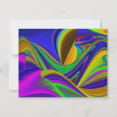 Summerrainboeg, Abstracte 3D Rainbowart RSVP Kaartje (Voorkant)