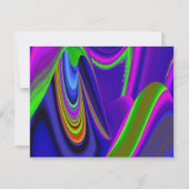 Summerrainboeg, Abstracte 3D Rainbowart RSVP Kaartje (Voorkant)