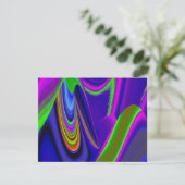 Summerrainboeg, Abstracte 3D Rainbowart RSVP Kaartje (Staand voorkant)