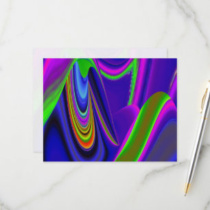 Summerrainboeg, Abstracte 3D Rainbowart RSVP Kaartje