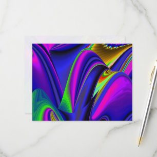 Summerrainboeg, Abstracte 3D Rainbowart RSVP Kaartje