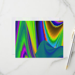 Summerrainboeg, Abstracte 3D Rainbowart RSVP Kaartje