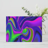 Summerrainboeg, Abstracte 3D Rainbowart Save The Date (Staand voorkant)