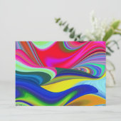 Summerrainboeg, Abstracte 3D Rainbowart Save The Date (Staand voorkant)