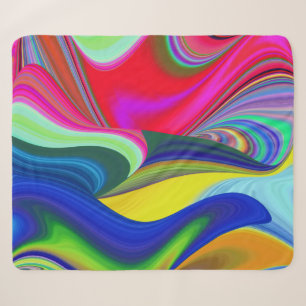Summerrainboeg, Abstracte 3D Rainbowart Sherpa Deken