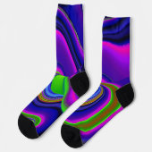Summerrainboeg, Abstracte 3D Rainbowart Sokken (Links)