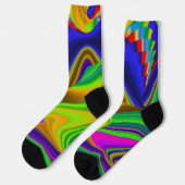 Summerrainboeg, Abstracte 3D Rainbowart Sokken (Links)