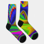 Summerrainboeg, Abstracte 3D Rainbowart Sokken (Rechts)