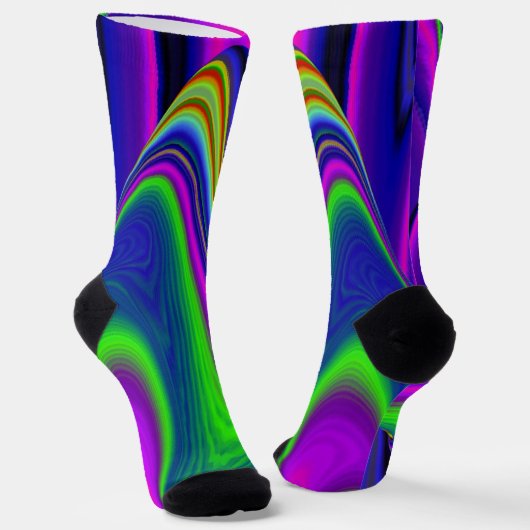 Summerrainboeg, Abstracte 3D Rainbowart Sokken (Gebogen)