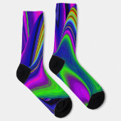 Summerrainboeg, Abstracte 3D Rainbowart Sokken (Rechts)