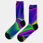 Summerrainboeg, Abstracte 3D Rainbowart Sokken (Links)