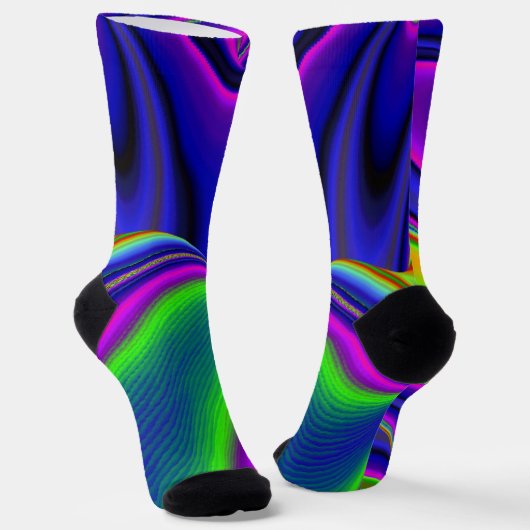 Summerrainboeg, Abstracte 3D Rainbowart Sokken (Gebogen)