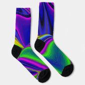 Summerrainboeg, Abstracte 3D Rainbowart Sokken (Rechts)