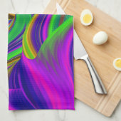 Summerrainboeg, Abstracte 3D Rainbowart Theedoek (Quarter Fold)