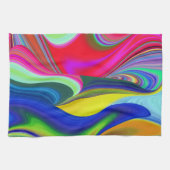 Summerrainboeg, Abstracte 3D Rainbowart Theedoek (Horizontaal)