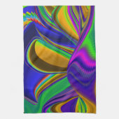 Summerrainboeg, Abstracte 3D Rainbowart Theedoek (Verticaal)