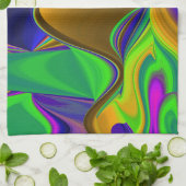 Summerrainboeg, Abstracte 3D Rainbowart Theedoek (Gevouwen)