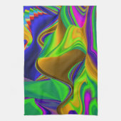 Summerrainboeg, Abstracte 3D Rainbowart Theedoek (Verticaal)
