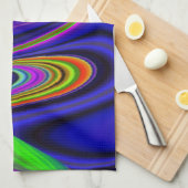 Summerrainboeg, Abstracte 3D Rainbowart Theedoek (Quarter Fold)