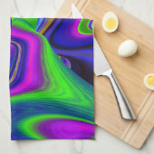 Summerrainboeg, Abstracte 3D Rainbowart Theedoek (Quarter Fold)