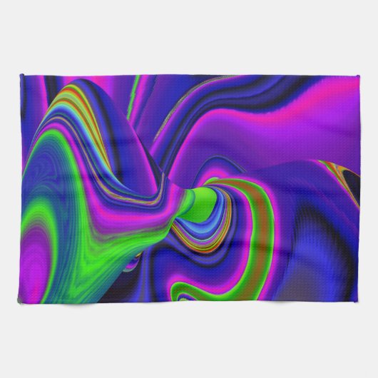 Summerrainboeg, Abstracte 3D Rainbowart Theedoek (Horizontaal)