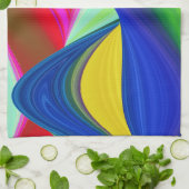 Summerrainboeg, Abstracte 3D Rainbowart Theedoek (Gevouwen)