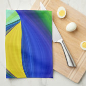 Summerrainboeg, Abstracte 3D Rainbowart Theedoek (Quarter Fold)