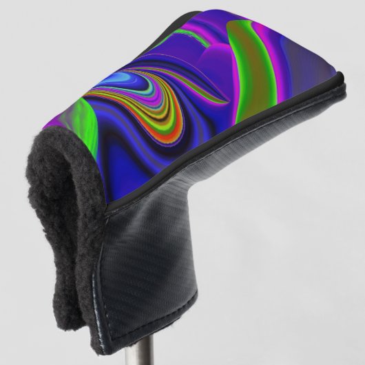 Summerrainbow , Abstract 3D Rainbowart Golfheadcover (3/4 voorkant)