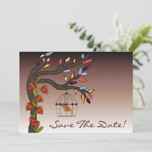 Summers beëindigen sparen de Datum Save The Date (Staand voorkant)