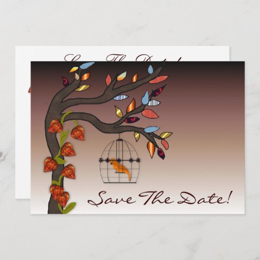 Summers beëindigen sparen de Datum Save The Date (Voorkant / Achterkant)