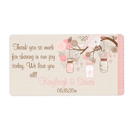 Summer's Dream Wedding Favor Labels (Voorkant)