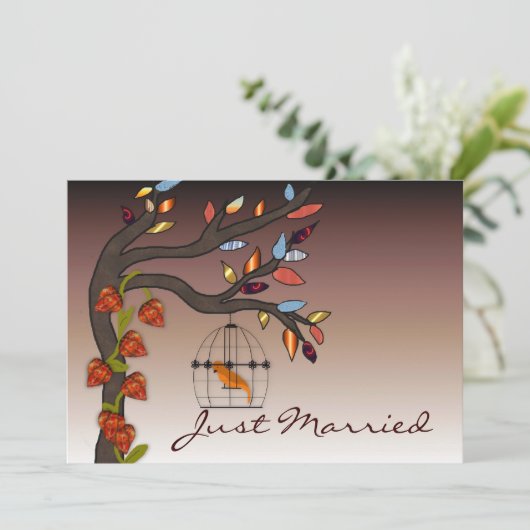 Summers eindigen gewoon getrouwd aankondiging (Staand voorkant)