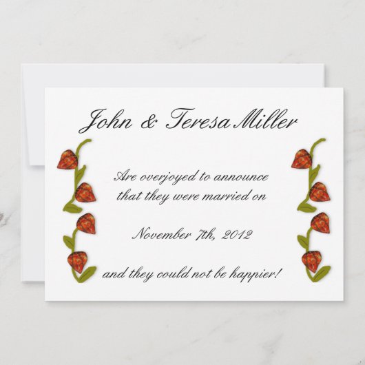 Summers eindigen gewoon getrouwd aankondiging (Achterkant)