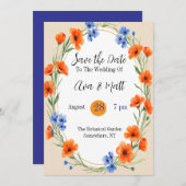 Summer's Embrace Wildflower Bewaar de datum Kaart (Voorkant / Achterkant)