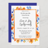 Summer's Embrace Wildflower bruidsmeisjes Luncheon Kaart (Voorkant / Achterkant)