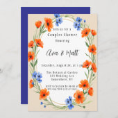 Summer's Embrace Wildflower Couples Douche Kaart (Voorkant / Achterkant)