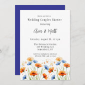 Summer's Embrace Wildflower Trouwkoppels Douche Kaart (Voorkant / Achterkant)