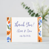 Summer's Embrace Wildflower Wedding - Dankjewel Ka Bedankkaart (Staand voorkant)