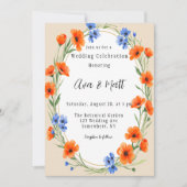 Summer's Embrace Wildflower Wedding Kaart (Voorkant)