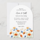 Summer's Embrace Wildflower Wedding Kaart (Voorkant)