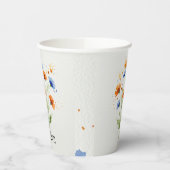 Summer's Embrace Wildflower Wedding Papieren Bekers (Links)