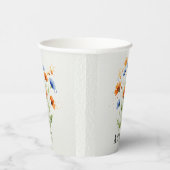 Summer's Embrace Wildflower Wedding Papieren Bekers (Rechts)