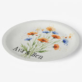 Summer's Embrace Wildflower Wedding Papieren Bordje (Gekanteld)