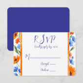 Summer's Embrace Wildflower Wedding RSVP-Kaarten RSVP Kaartje (Voorkant / Achterkant)