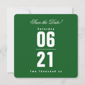 Summers Green Effen Kleur Bruiloft|Save the Date (Voorkant)