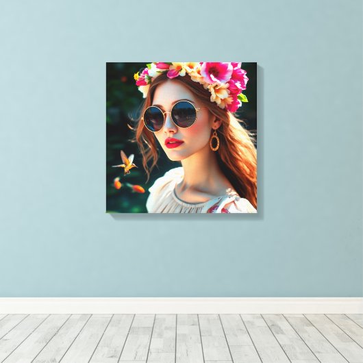 Summer's Radiance Canvas Afdruk (Insitu (Houten vloer))