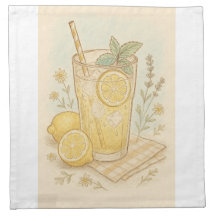 Summer's Sweetest Sip Pastel Lemonade Illustratie