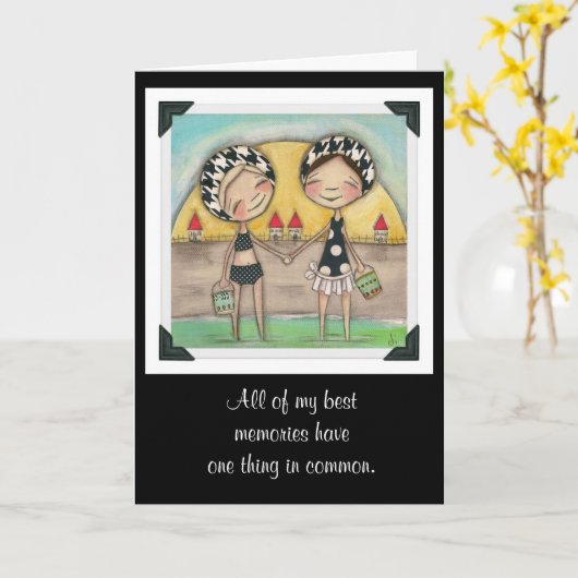 Summers van de Shore - Birthday Kaart (Gele Bloem)