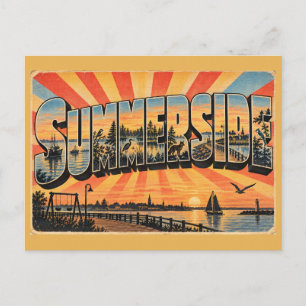 Summerside PEI Havenbestuur kade baai kunst Briefkaart