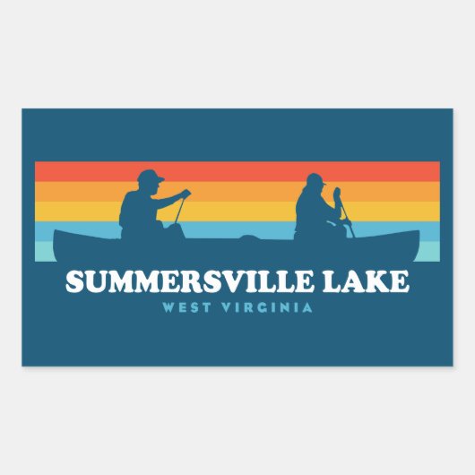 Summersville Lake West Virginia Canoe Rechthoekige Sticker (Voorkant)